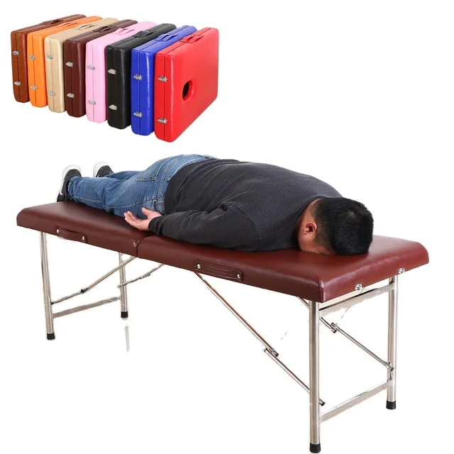 Bestseller Portable Foldspa Salon Bed High Quality Cheap PU Massage Table Modern Style Metal Foldable Bedroom/Living Room Bed