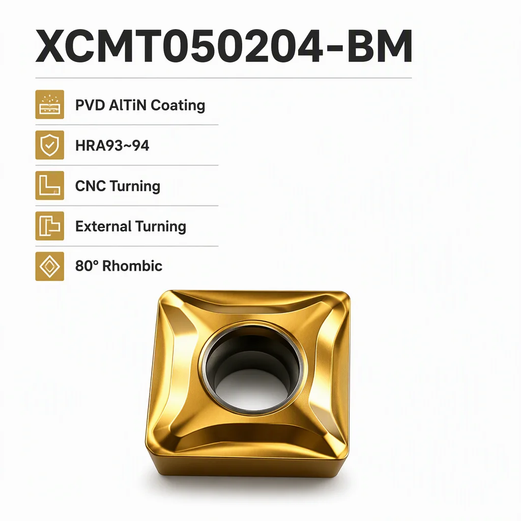 XCMT050204-BM Indexable Drill Insert for CNC Drilling Tools, High Precision and Stable Cutting Performance