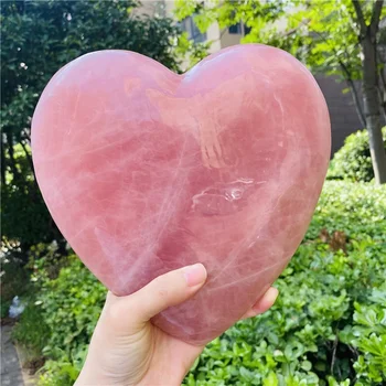 Wholesale Natural Healing 20cm Large Size Crystal Rose Quartz Heart for Decoration