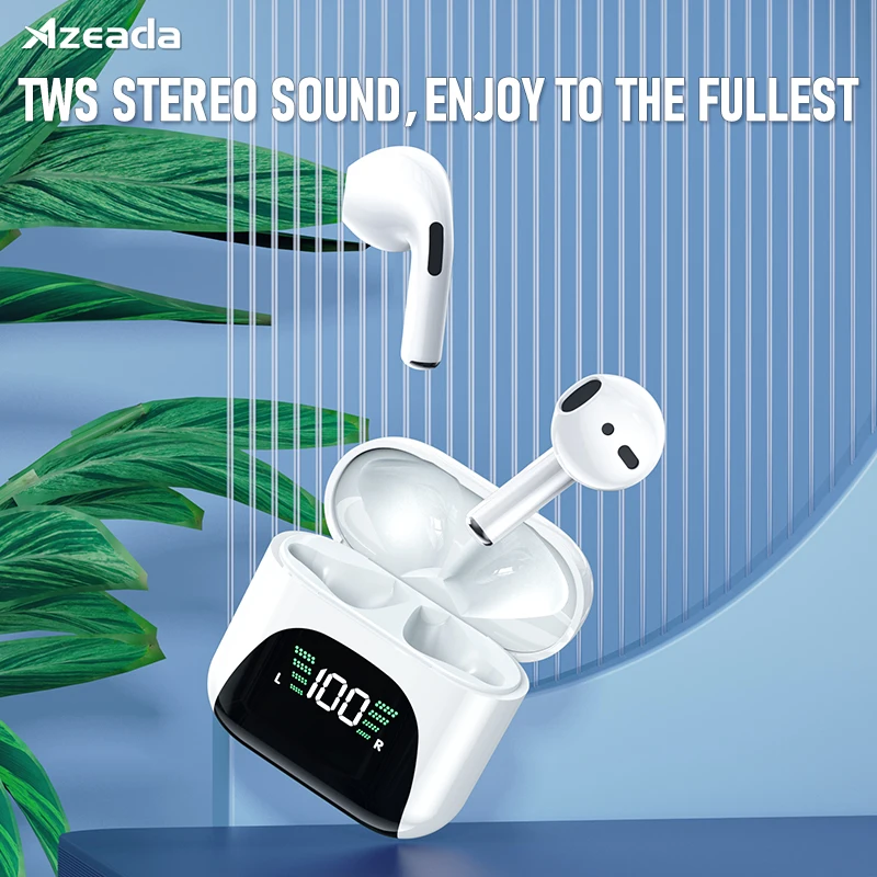 PRODA/azeada lingcon серии 4th мини наушники-вкладыши TWS с беспроводной вкладыши светодиодным цифровым дисплеем PD-BT112 сенсорное управление беспроводной гарнитуры
