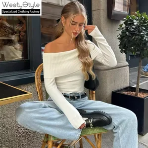 European American Style Women's 2026 Winter Casual Long Sleeve Pullover Sweater Solid Color Knitted Top Twinset 100% Cotton