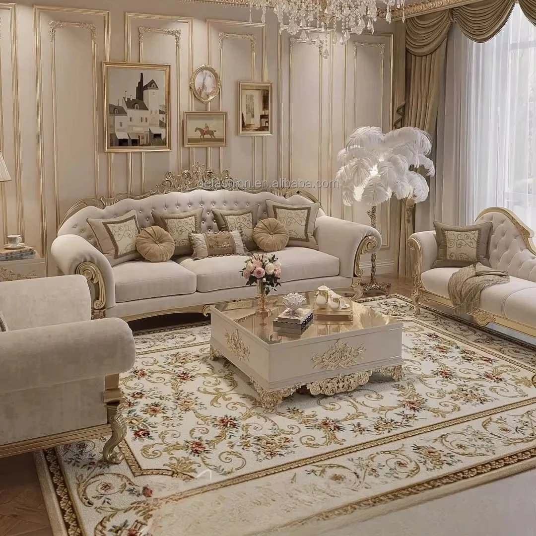 OE-FASHION French Style Dubai Luxury Sofa Royal Hand Carved Living Room ...