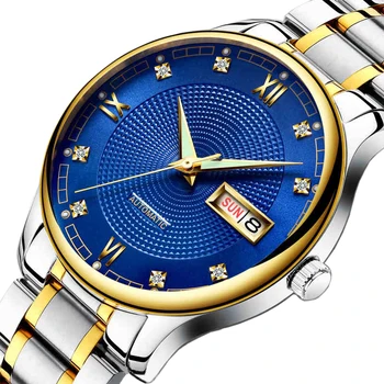 Shenzhen Manufacturer Custom Stainless Steel Strap Waterproof Day Date Luminous Wrist Quartz Watch For Men