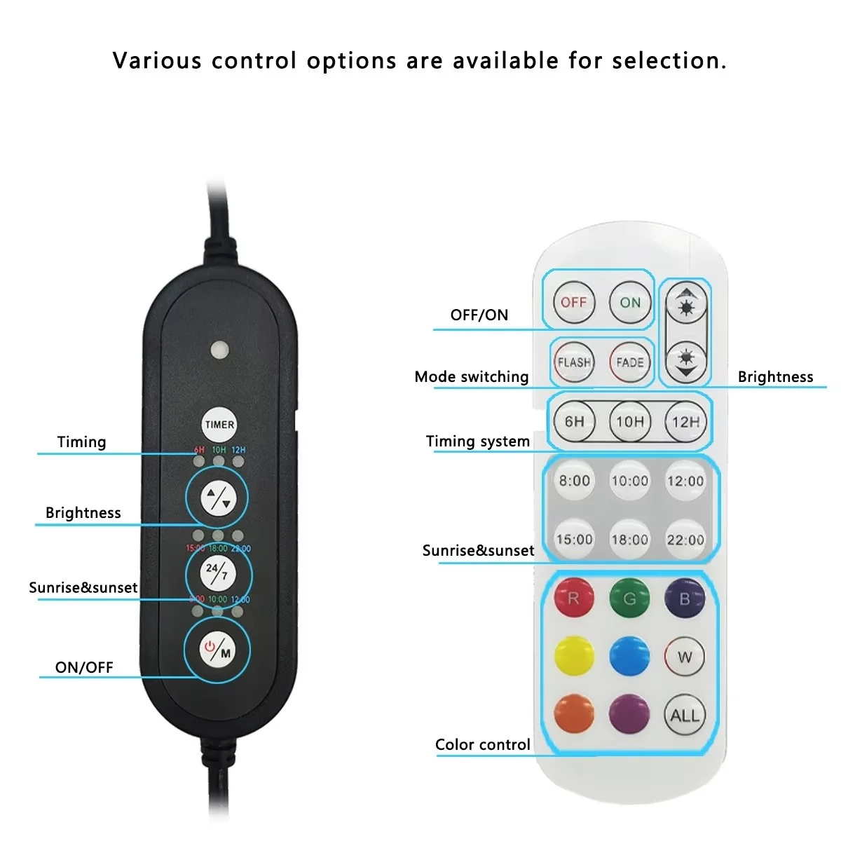 FactoryWRGBControllable LED Aquarium Lamp for Full Spectrum Application，For coral reef lighting
