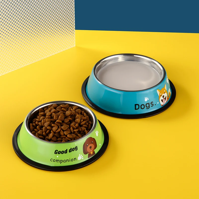 Pet Food Bowl Cute Bowls & Feeders Circle Pet Dog Products