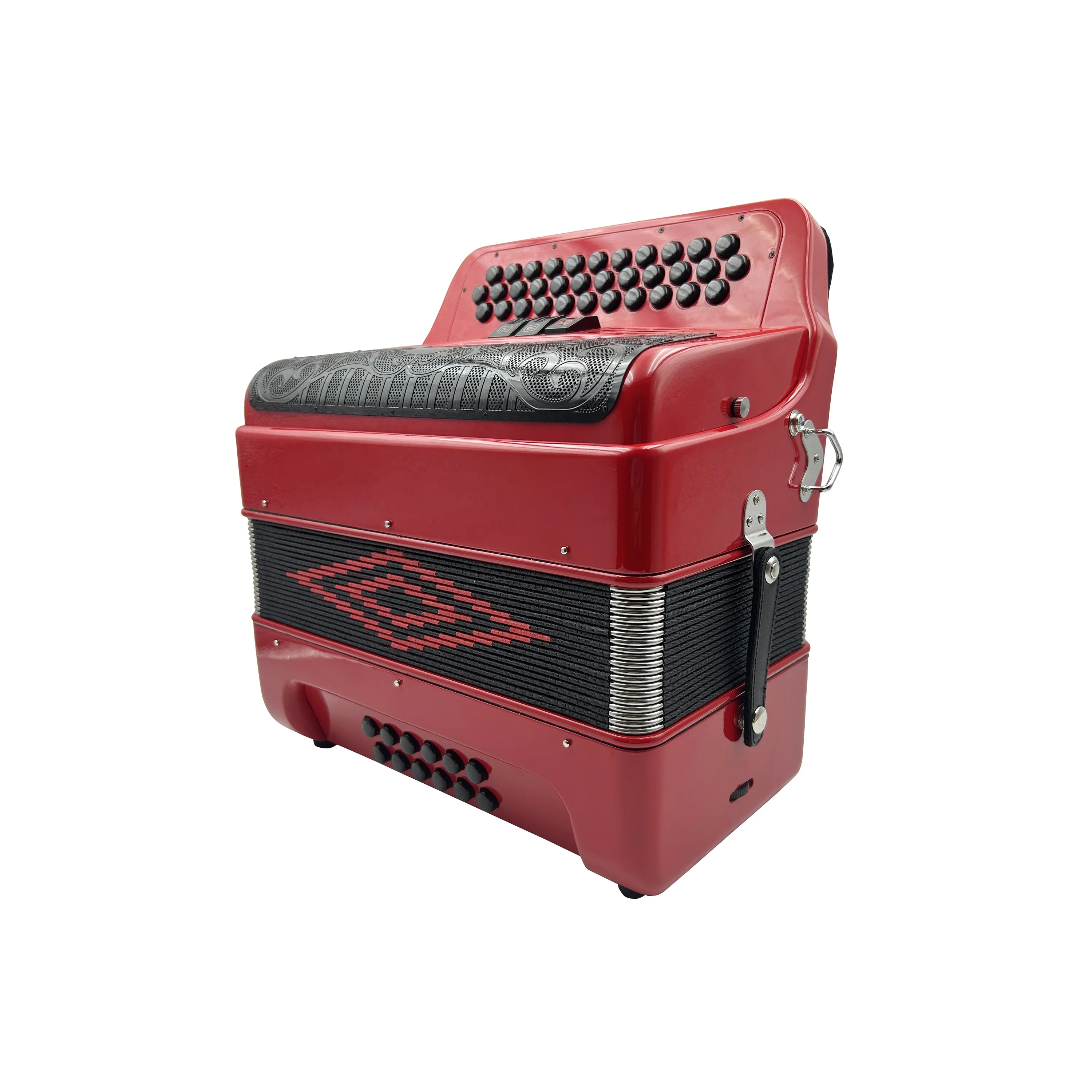 SEASOUND Professional Diatonic Button Accordion - 34 Buttons, 12
