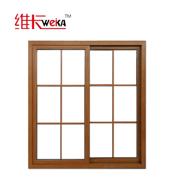 Wooden Color UPVC Sliding windows and Doors