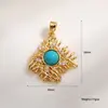 Cuivre avec placage or véritable-turquoise a129-1