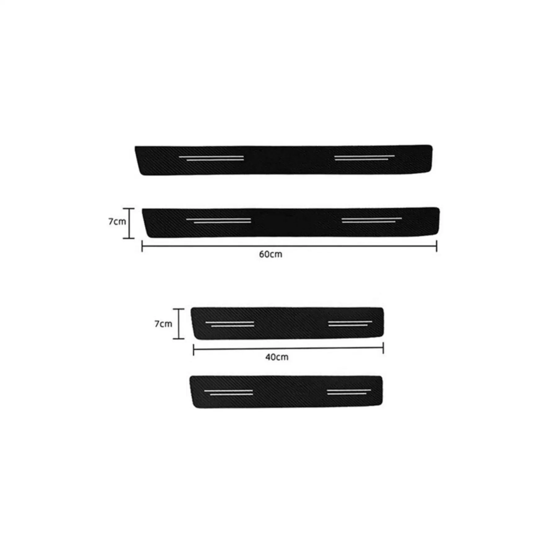 Carbon Door Sill Protective Tape Foil with Hyundai Logo Set of 4