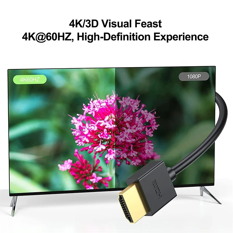 Xput черный HDMI кабель 15 см 20 см 30 см 50 см 100 см короткий ультра тонкий позолоченный 4 К 2,0 В 1080P HDMI штекер-штекер
