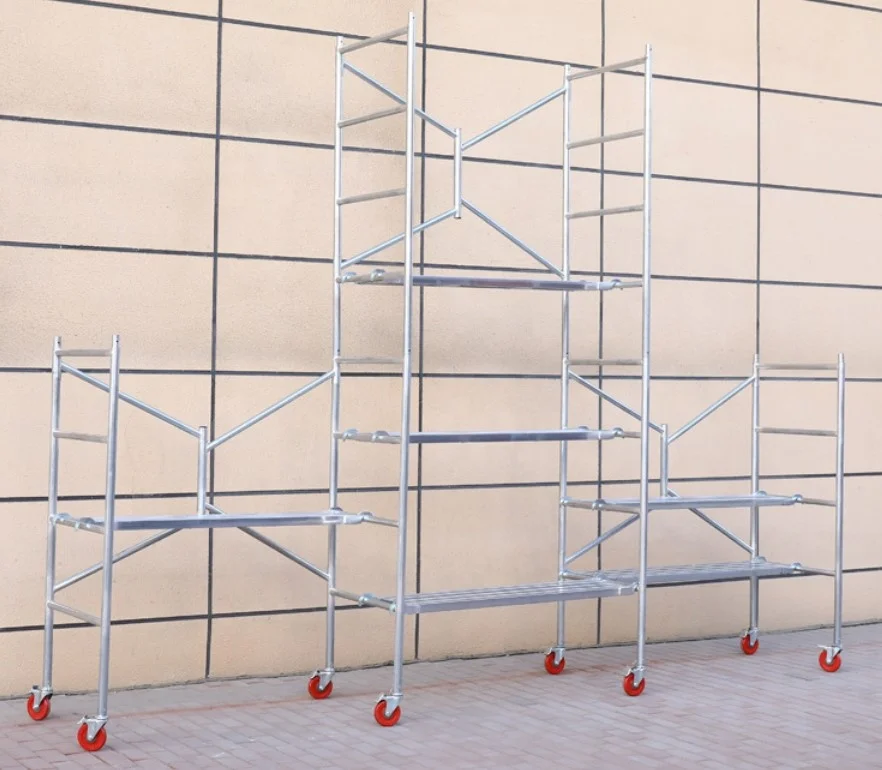 1.5m Portable Ladder Frame Scaffold h Frame Scaffolds Mobile Steel Folding Quick Scaffolding for House Painting