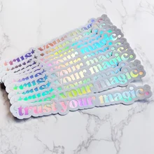 UV Resist Waterproof Die Cut Holographic Stickers Custom 3d Hologram Sticker Label Logo Colourful Glitter Die Cut Vinyl Stickers