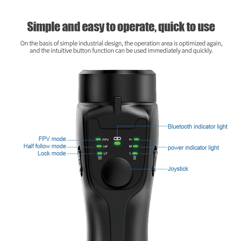 OEM 3 Axis Gimbal Stabilizer for GoPro IPhones Samsung Android Smartphone Video Photography