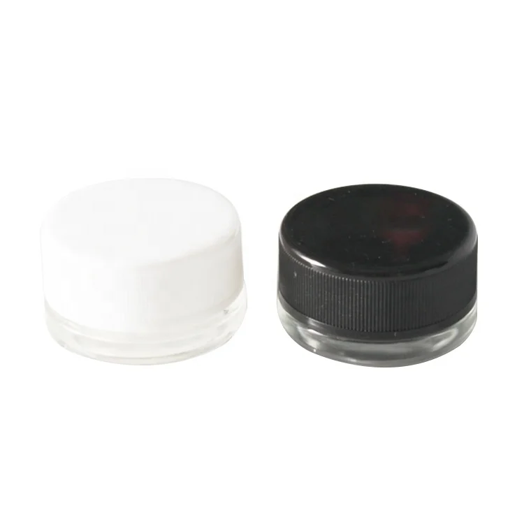 Makeup  Eyeliner Container Packaging Empty Round Matte Black Lid Cosmetic Eyeshadow Mini Jar 5g