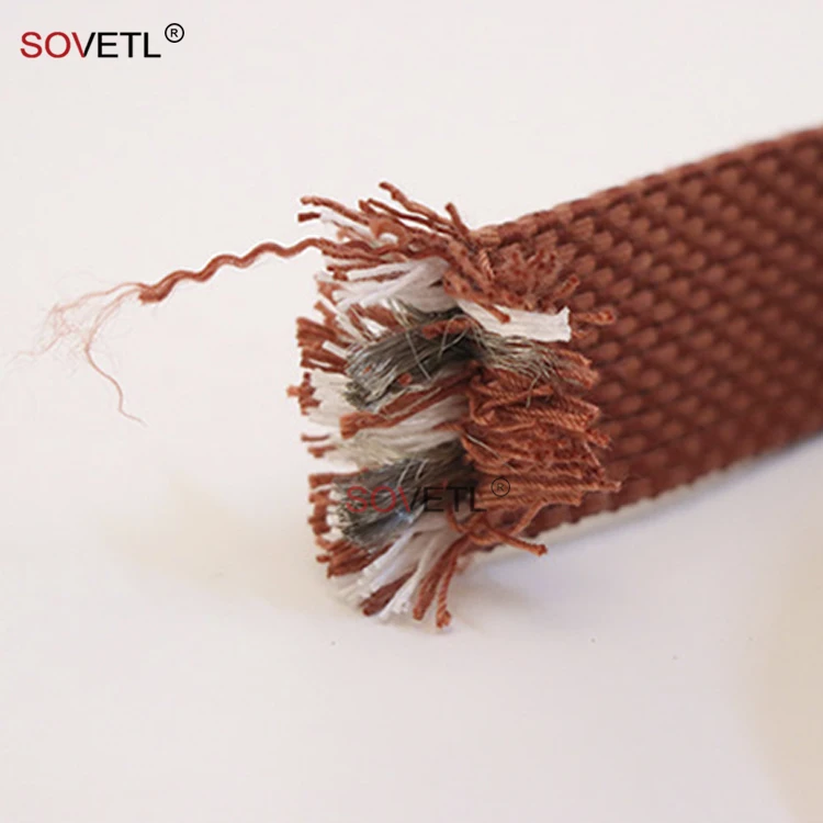Woven Combination Canvas Belt with Conductive Webbing for Pendant Light