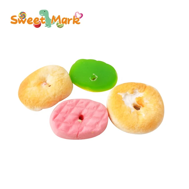 Burger Shape Soft Marshmallows Lollipop Cute Sweet Cotton Candy Stick