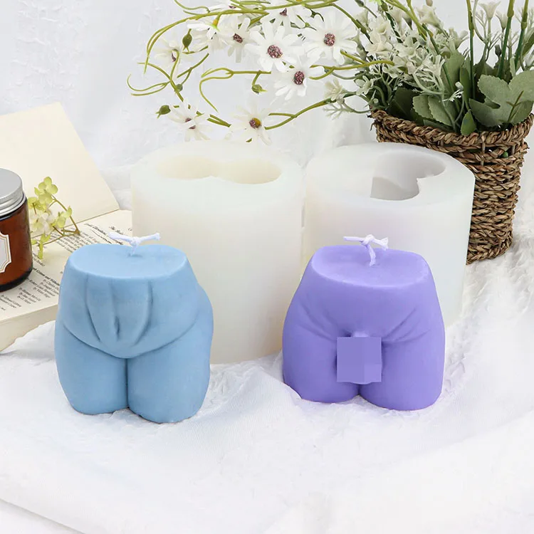 Moule à Bougie En Forme Homme Et Femme - 2 Pièces Pour DIY Savon, Résine, Artisanat