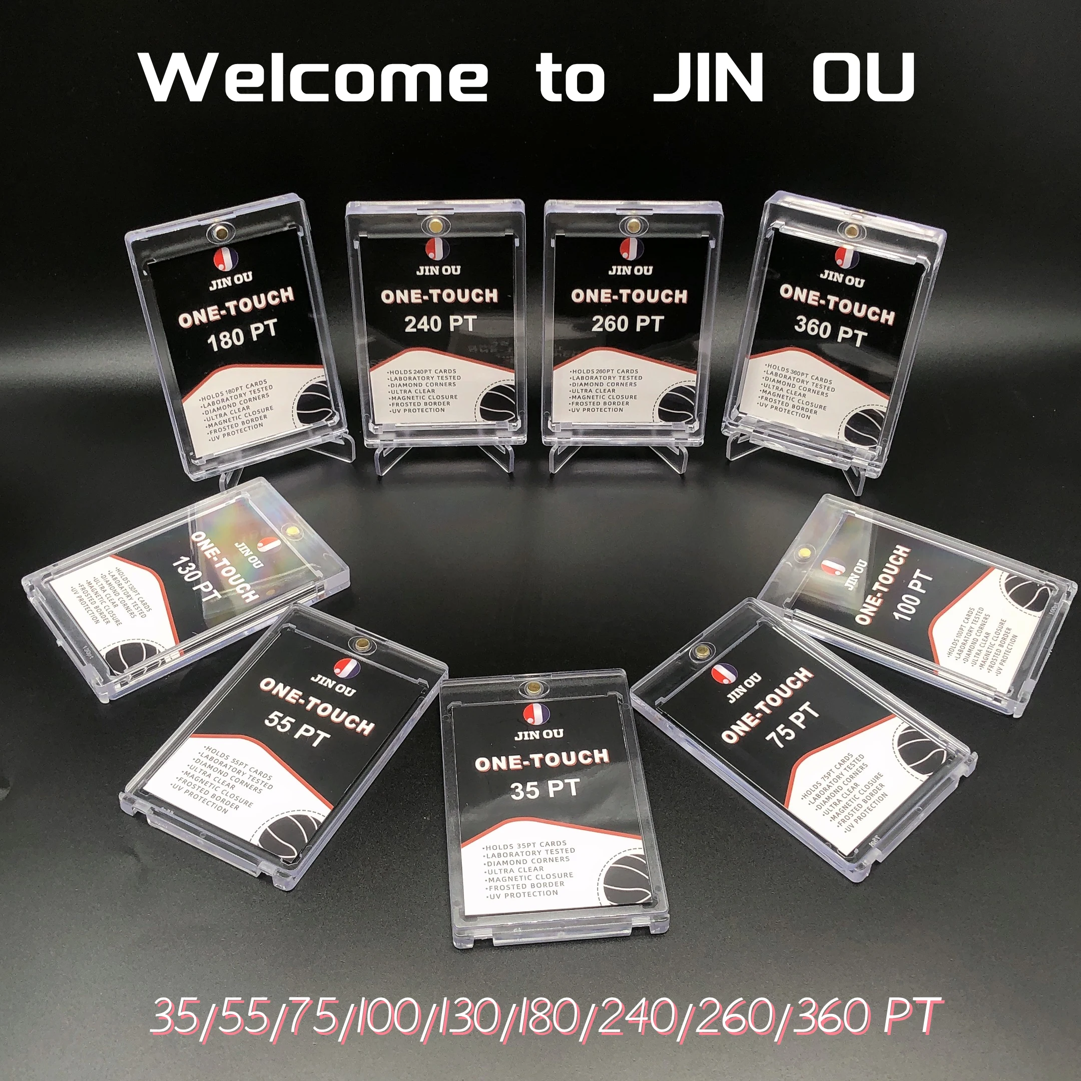 Sports Card Hard Case Premium 35PT to 360PT Magnetic Card Holder Fit for  MTG Cards, YUGIOH Cards,JO-JL-109
