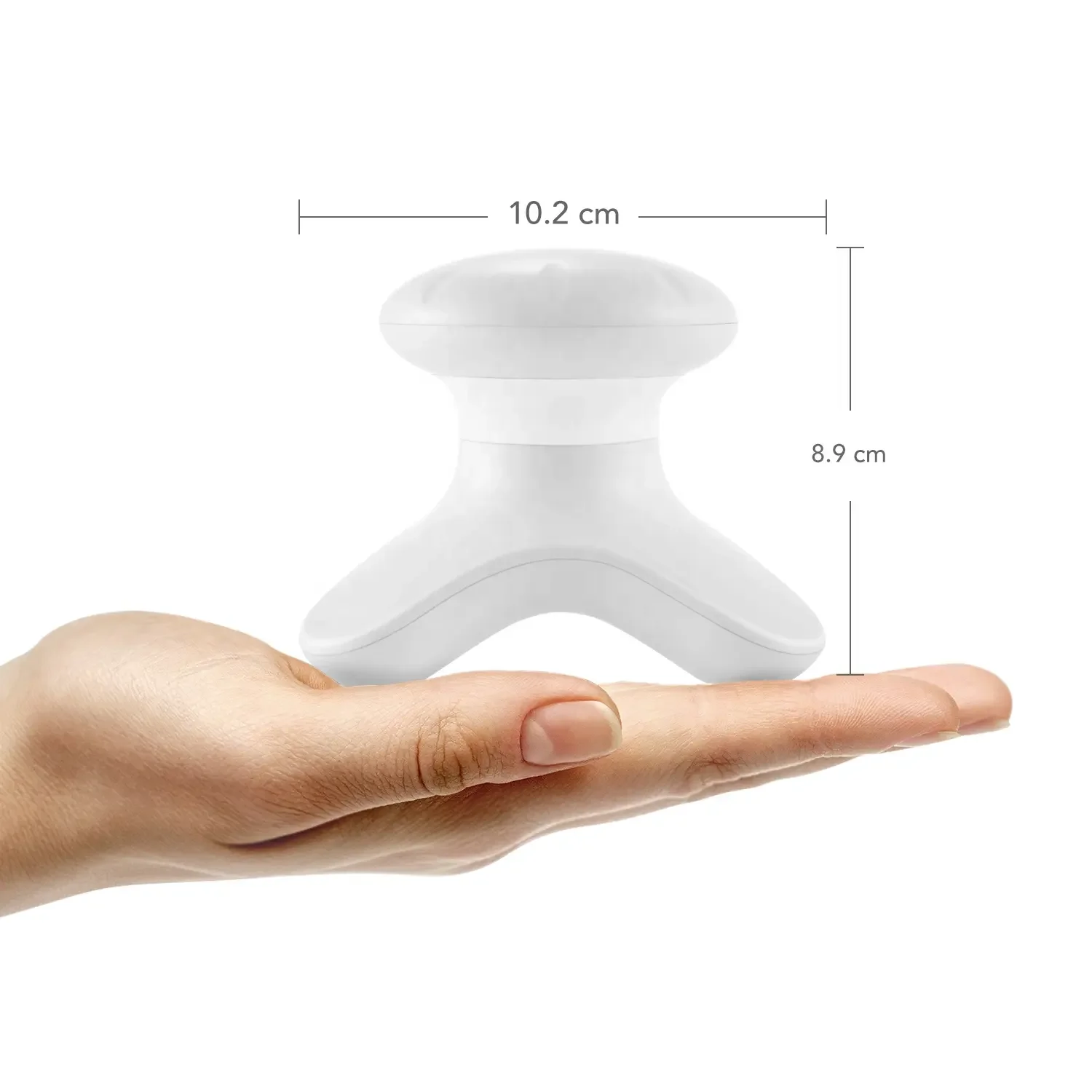 2 in 1 USB and Battery Powered Mini Head and Body Massager Electric Vibrating Triangle Mini Massage Machine