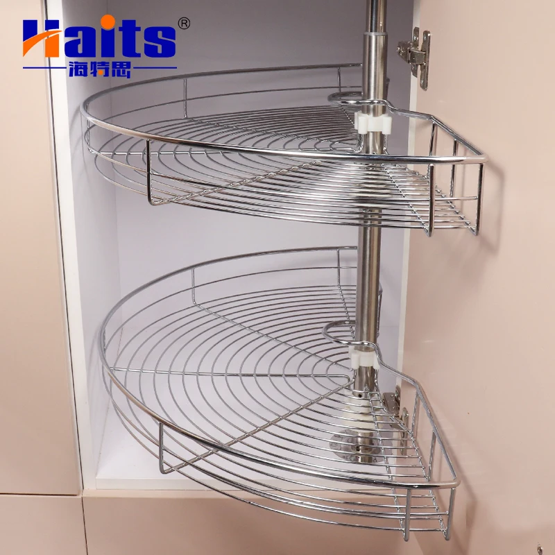 Kitchen Cabinet Storage Rack 180 Degree Revolving Basket Furniture Hardware  - China Storage Rack and Kitchen Accessories price