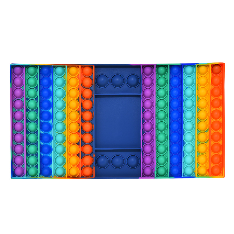 Настольная доска большого размера для шахматной игры, силиконовая настольная игрушка с пузырьками для сенсорных игр для детей и взрослых