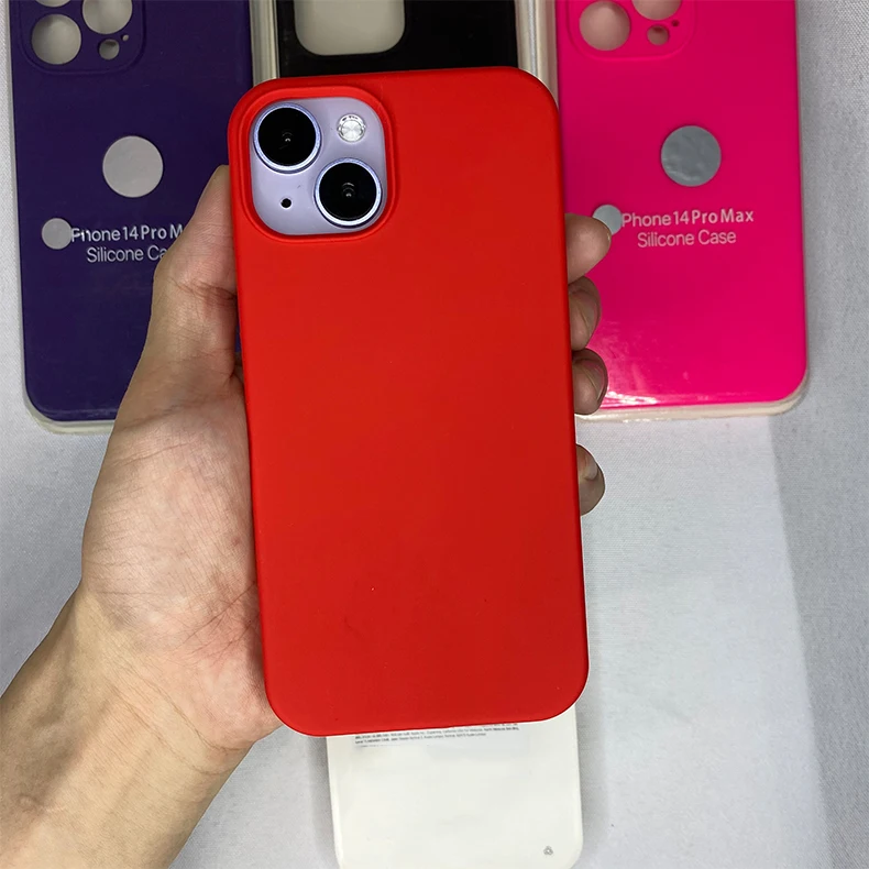 Liquid Silicone Phone Case Silicon Case With Packaging Logo For Iphone