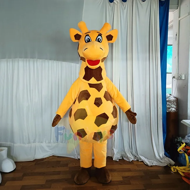 Mascotte Costume Giraffa Funtoys Custom Lovely Giraffe Mascot