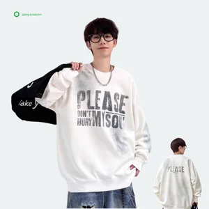 New Spring Autumn Men Crew Neck Solid Printed Knitted Breathable Quick Dry Regular Sleeve Sporty Comfortable Loose Fit