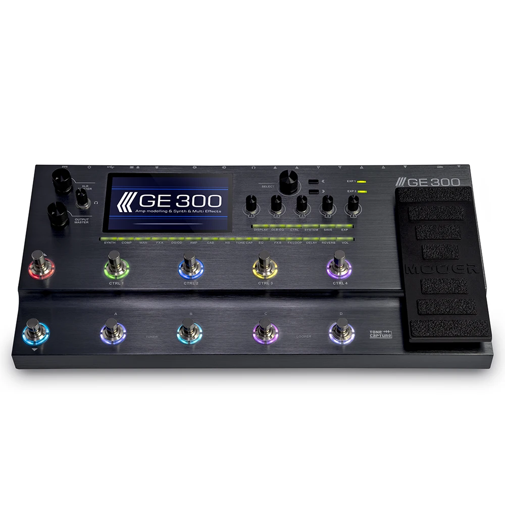 MOOER GE300 Guitar Effect Pedal - 164 Effects & 30min Loop