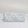 Blue flowers on white background-small size