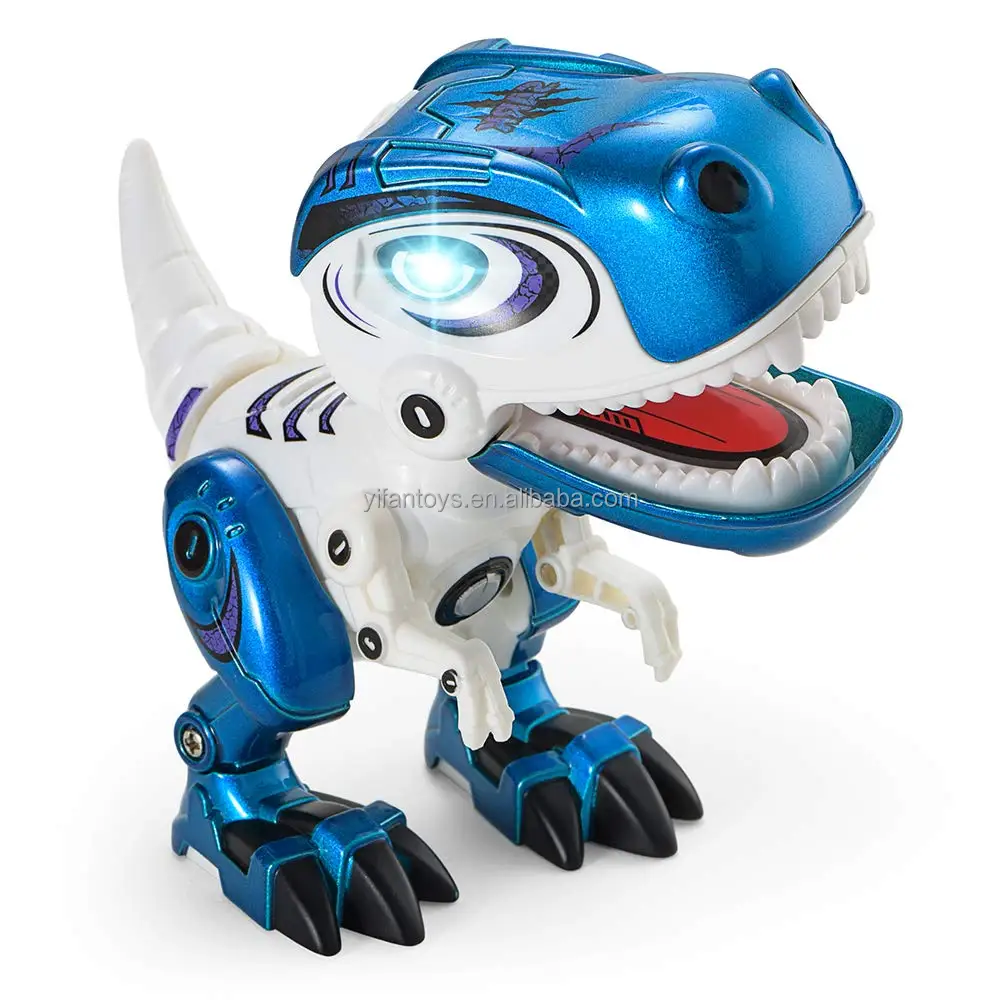 Dinosaur Robot Toy with Sound & LED Light - Interactive Diecast Alloy ...