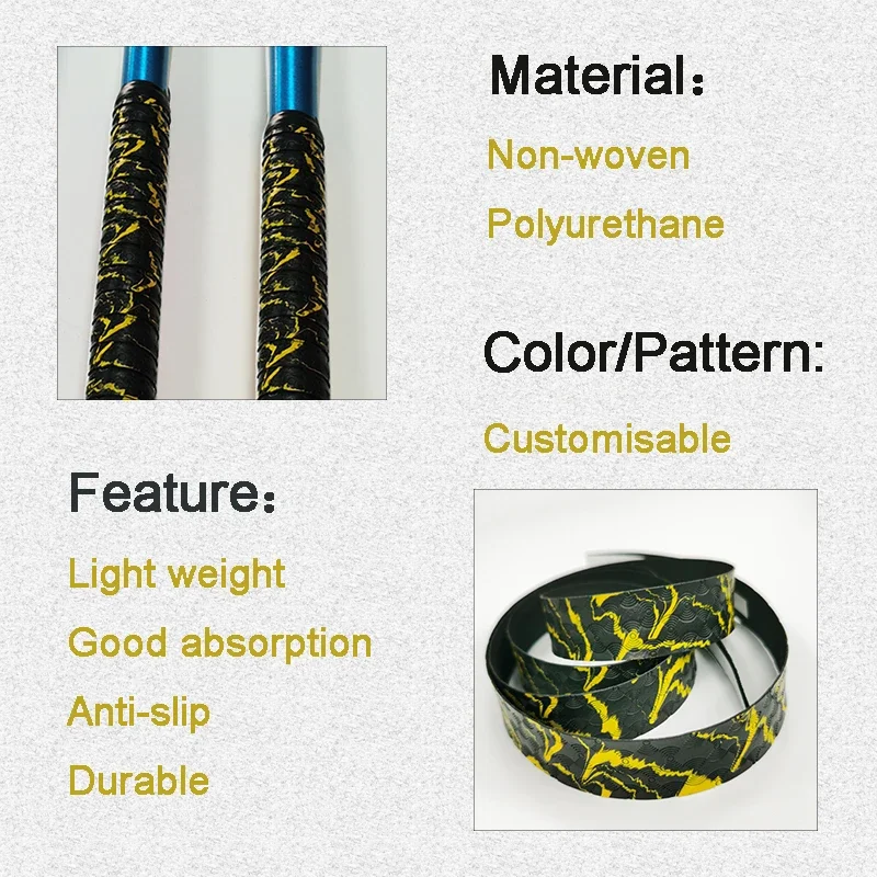 Mixed Colours Pu Material Baseball Bat Grip Antislip Golf Wrapping