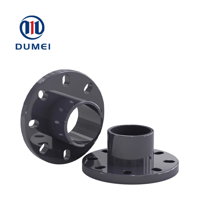 UPVC Socket Flange PVC Flanged Pipe Fittings Socket and Socket Integrated Flange Fittings Joint PN16 Factory Direct