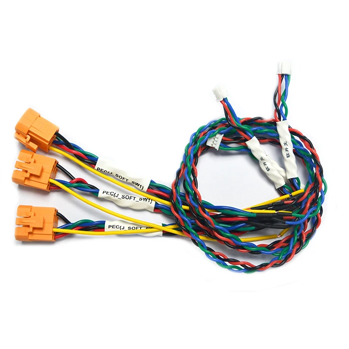 Custom Electronic Cable Assembly Switch Copper Wire Socket Connector PTFE PVC Wiring Harness Terminal Socket Connector Cable