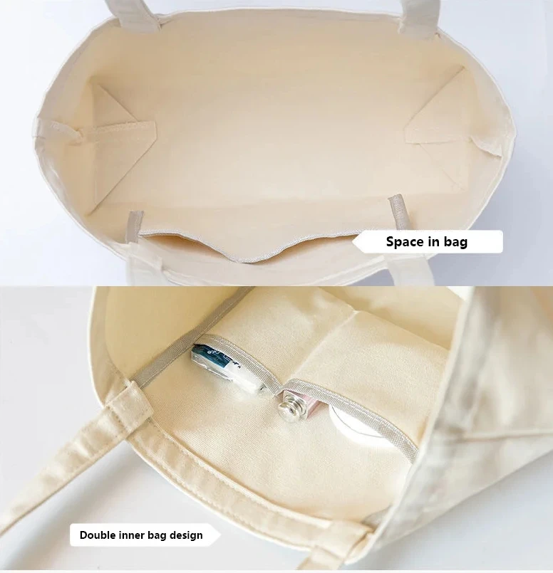 Wholesale Eco-Friendly Large Capacity Cotton Tote Bag Custom Logo Printing on Plain Canvas for Women Personalized Shopping Bag supplier