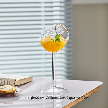 Creative High-Borosilicate Cocktail Glass Net Red Tall Cup for Martini High-Value Personality Combination Bar Champagne Cup