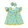 Stampa a righe con ananas