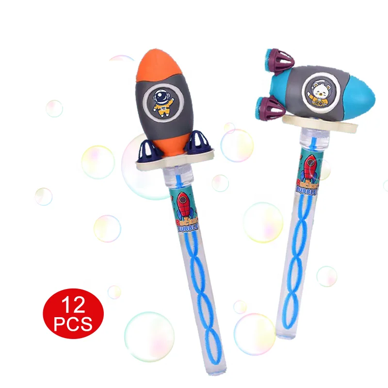38CM 12PCS Summer Toys 2023 New Design 2 in 1 Rocket Bubble Toy