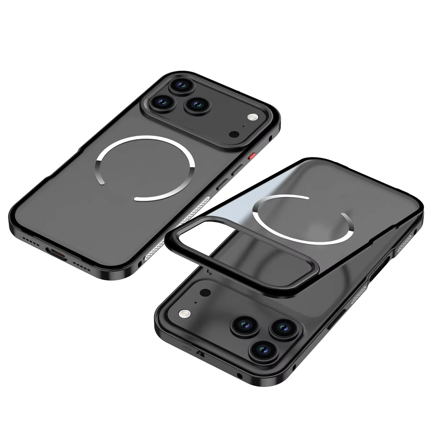 product laudtec high quality aluminum metal frame protective phone case hot selling accessories for iphone 17pro max mobile phone cover-3