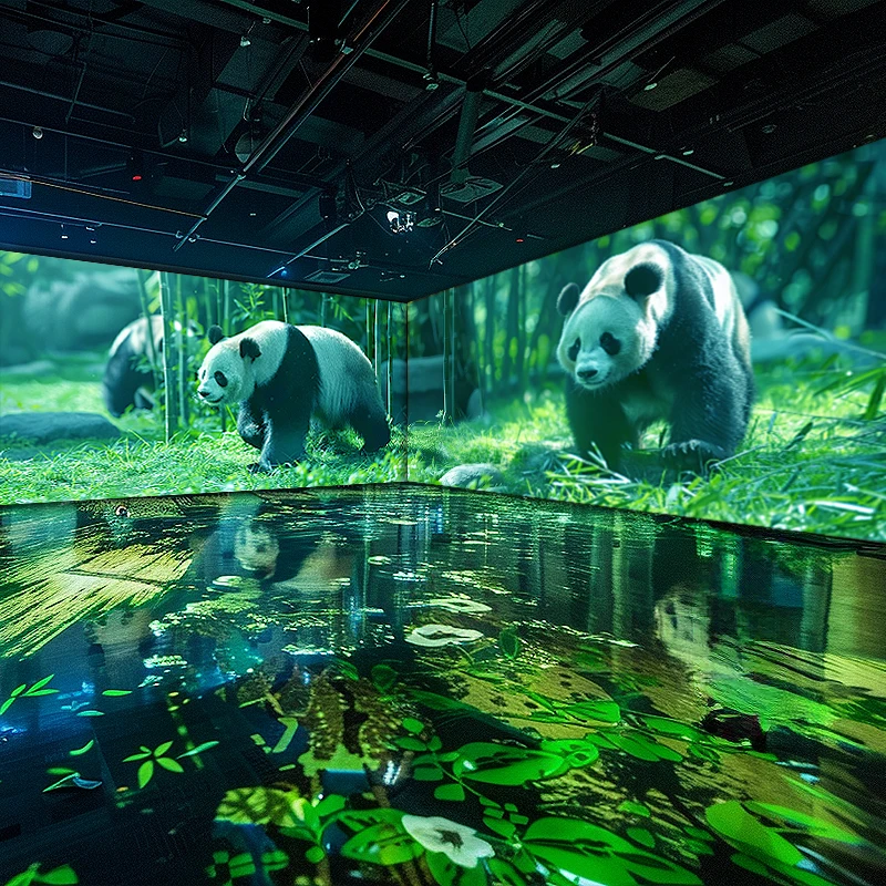 AR Creative Interactive Immersive Projection Games Solution Long Lasting Exhibitions Halls 3D Hologram