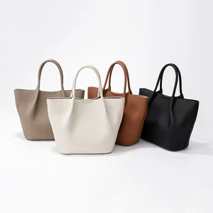 Custom Wholesale Original Factory Genuine Leather Handbags Vintage Design Tote Bucket Bags for Women