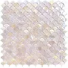 Fan-shaped Iridescent white