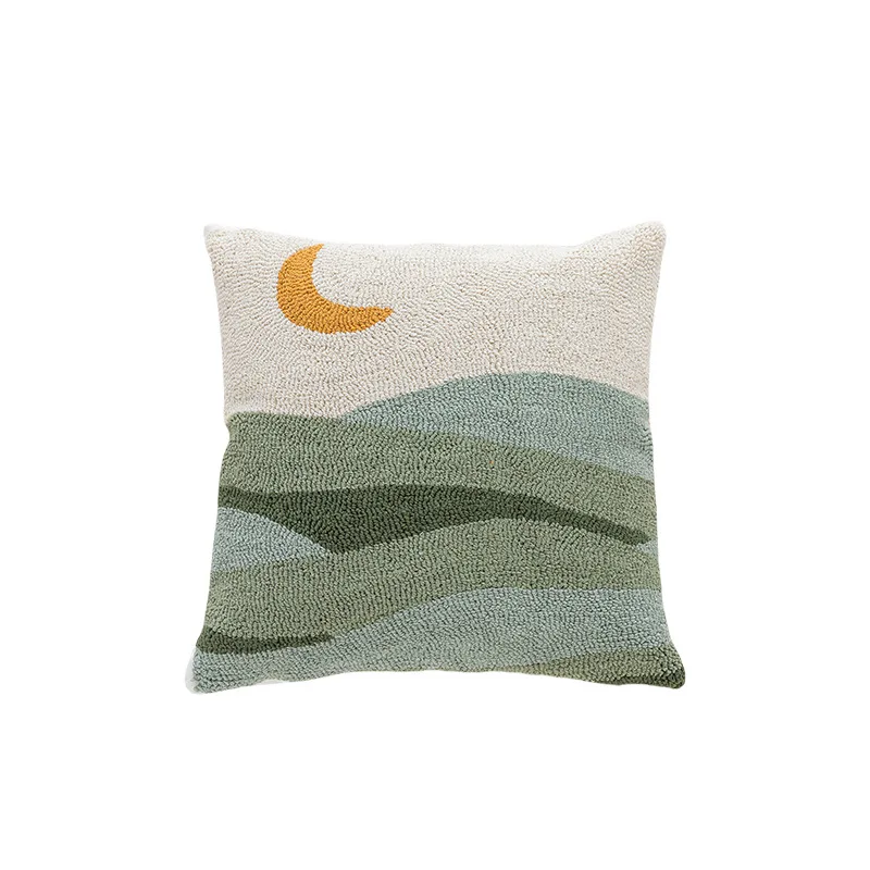 Aoyatex High Quality Natural Scenery Patterns Square Cushion Pillow for Home Sofa Seat Decorative