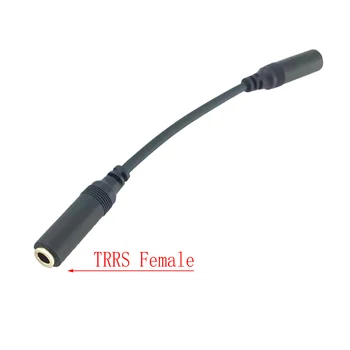 Balanced cable high quality gold plated headphone plug 12cm 4 pole 3.5mm TRRS female to TRRS female audio cable