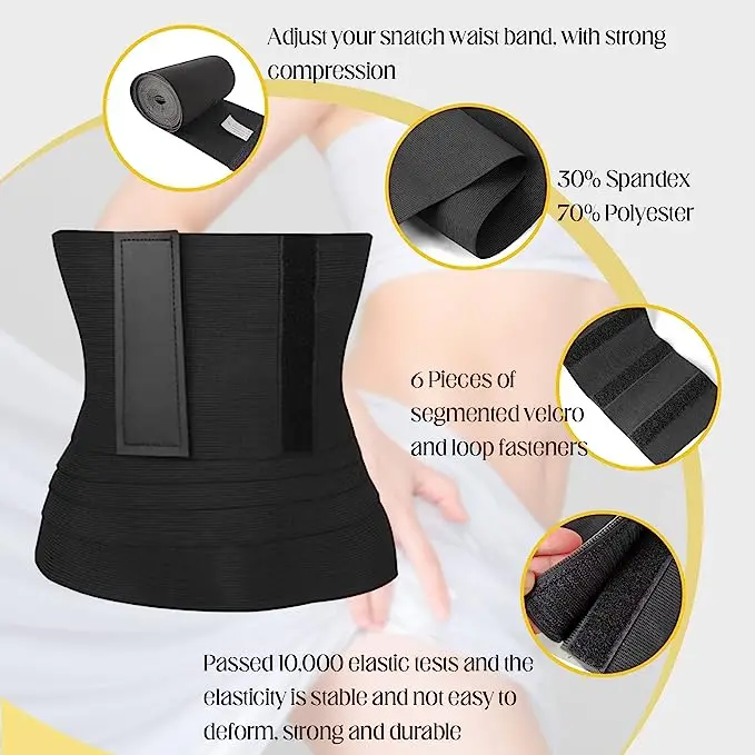 High Quality Flat Tummy Suana Shaper Slimming Waist Wrap Belt Belly Lose  Weight Back Tummy Wrap Waist Trainer with logo
