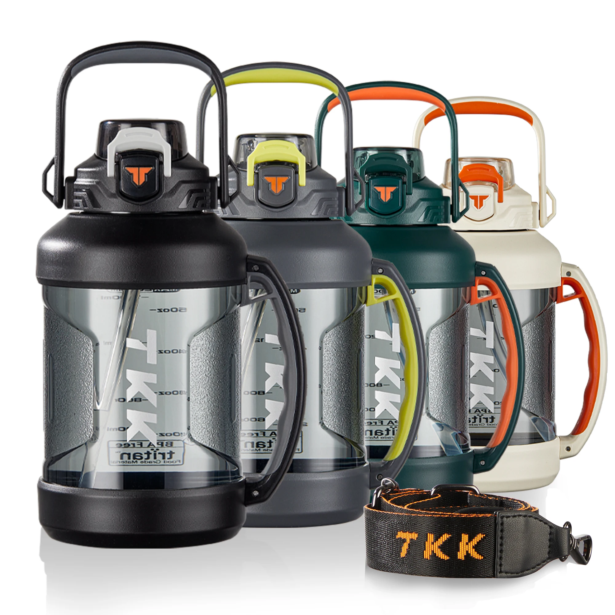 Big Capacity 2 Gallon 64 Oz BPA-Free Water Bottle Direct Drinking Straw  Handle Gym Sport Bottle Safe Tritan Material Hot Thermal| Alibaba.com