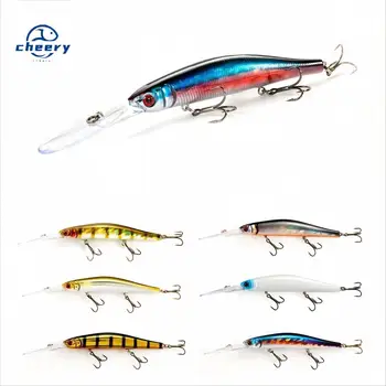 CHEERY Cross-Border Artificial Hard Bait Long-Distance Casting Stainless Steel Big Tongue Plate Minnow Rattle Beads 115cm 20g – Minnow – view 2
