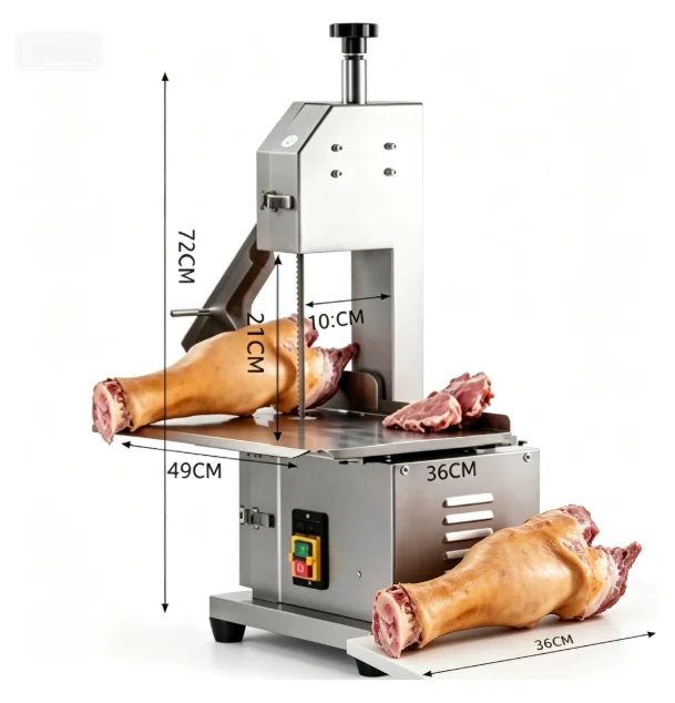TEBAK  Best-selling Fully Automatic Frozen Meat Bone Saw Machine for Commercial Use, Stainless Steel Frozen