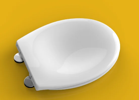 round toilet seat with open front
