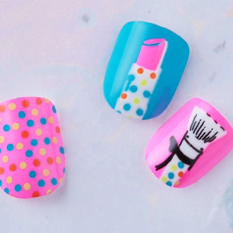 Новое поступление 2018 накладные ногти 24 шт. накладные ногти для детей